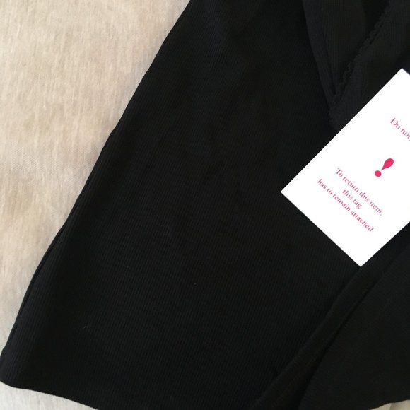 NWT ROUJE Addie Dress Cross Back with Scallop Lace Detail at Edges Black - Picture 5 of 10